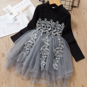 BLACK EMBROIDERED DRESS