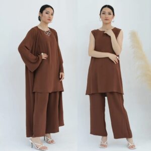 SABIHA 3PC SET BROWN