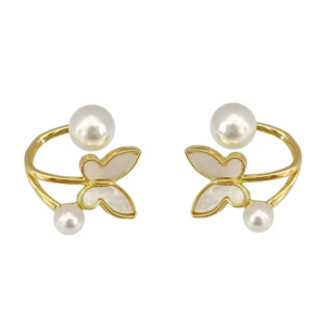 BUTTERFLY PEARL EARRINGS