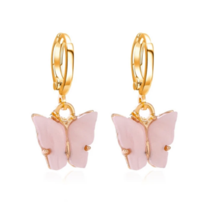 BUTTERFLY EARRINGS PINK