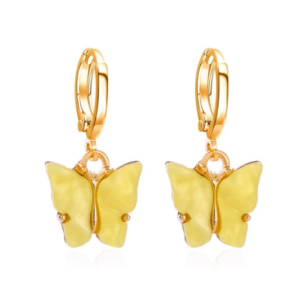 BUTTERFLY EARRINGS YELLOW