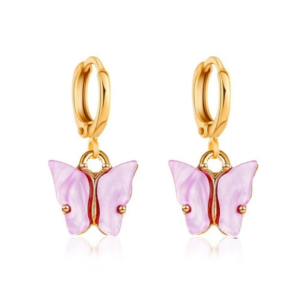BUTTERFLY EARRINGS PURPLE