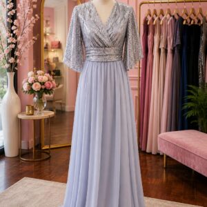 GREY SEQUIN DRESS