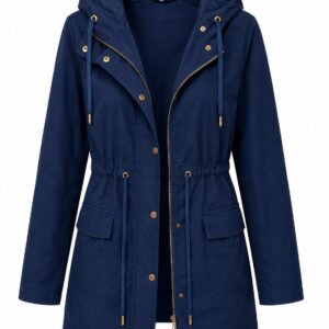GOLD ZIPPER JACKET NAVY