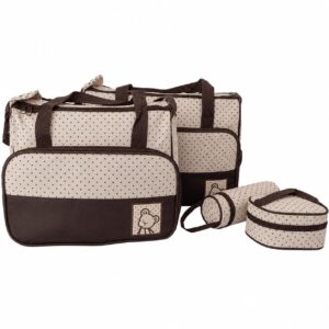 5PC DIAPER BAG BROWN