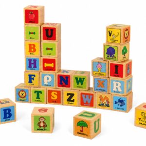 FISHER PRICE WOODEN ALPHABET BLOCKS