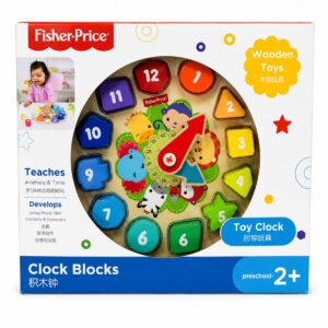 FISHER PRICE WOODEN CLOCK