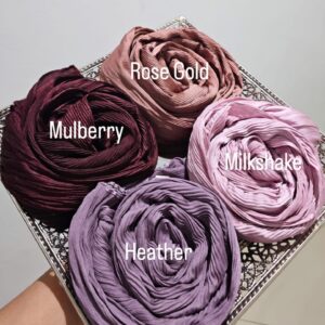 RIBBED SATIN SCARF