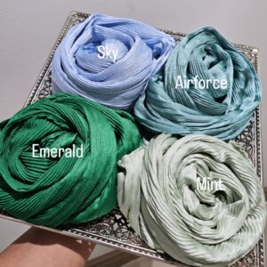 RIBBED SATIN SCARF