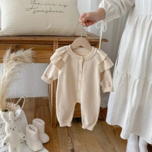 FRILLY KNITTED ROMPER